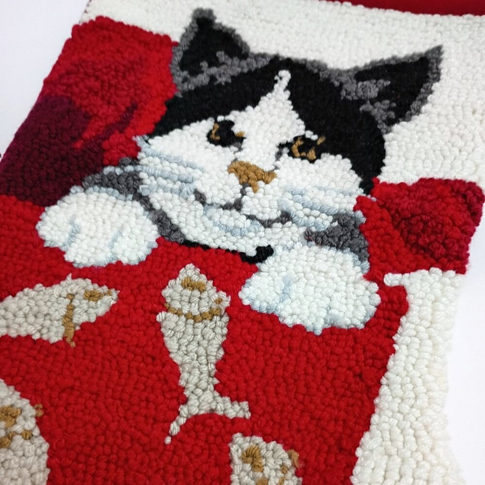 Cat Christmas Stocking Quality Nice Kitty - Picture 2 of 11